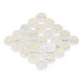 thumbnail image 1 of 25Pcs Round Rune Stones Set, Elegant Golden Rune Engravings Glossy Appearance Delicate Symbol Stone Set for Valentine Day Wedding and MeditationWhite, 1 of 7