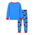 thumbnail image 3 of WIBACKER 1-12Years Kids Boys Pajamas Set Toddler Boy Long Sleeve Tops and Pants 2 Piece Pjs Sleepwear Off-road Vehicle Jammies, 3 of 12