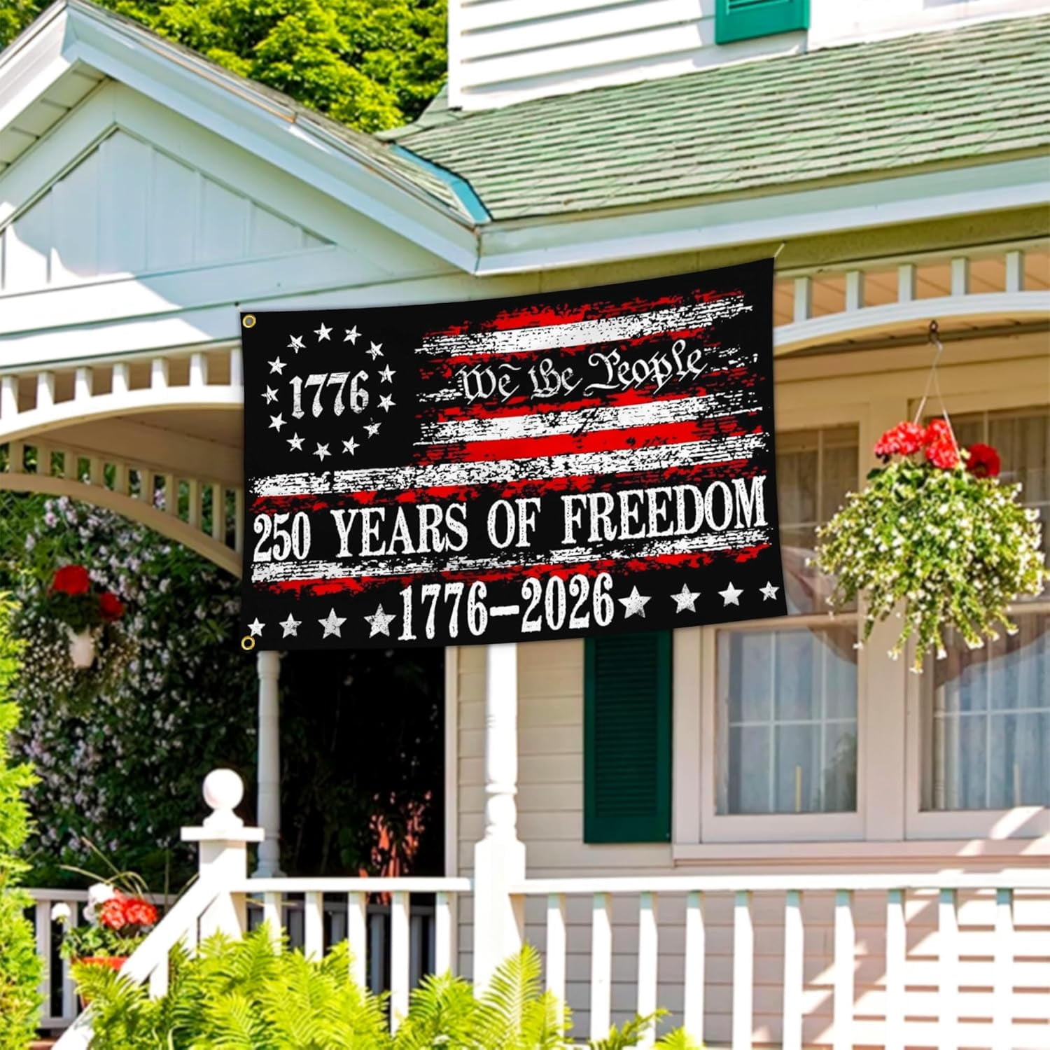 250 Years American Anniversary Flag Betsy Ross 250th Anniversary USA Flag 4th of July We The People 1776 Patriotic American Flags for Outside 3x5 Outdoor Yard Decorations