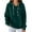 Dark Green, variant on Bibifish Womens Hoodies Solid Color Drawstring Hood Long Sleeve Hoodies With Pocket Loose Fit Modern Casual Dates Daily Timeless Pullover Tops