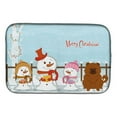 thumbnail image 2 of Merry Christmas Carolers Chow Chow Black Dish Drying Mat, 2 of 3