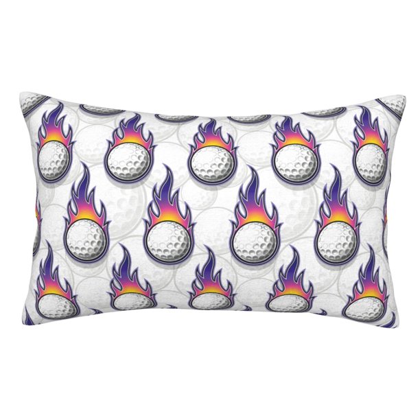 Fotbe Golf balls Funda de Almohada Decorativa Estilo Occidental, Lujo en Algodón, Fundas para Almohadas King, Cojín Estampado para Decoración del Hogar-20"x30"