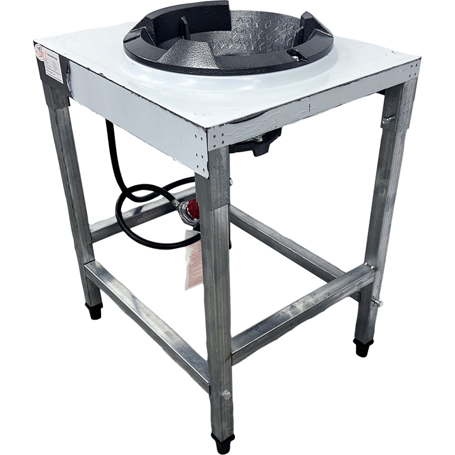 17‘’ Commercial Chinese Wok Range – Single Burner Stainless Steel Propane Gas Stove with Electronic Ignition