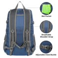 thumbnail image 7 of WATERFLY Lightweight Packable Foldable Hiking Backpack Travel Daypack Outdoor Bag for Traveling Camping Climbing Woman Man 40L, 7 of 7