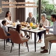 thumbnail image 4 of Mesa de Comedor Piedra Sinterizada para 4-6 Personas con Patas Metálicas Negras – Diseño Elegante y Resistente, 4 of 10