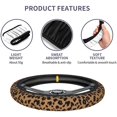 thumbnail image 4 of Animal Leopard Print Steering Wheel Cover Non-Slip Elastic Universal Accessories Fit Suvs Vans Sedans Cars Trucks Decor, 4 of 7