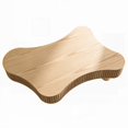thumbnail image 3 of Sturdy 42.52 Inch Wooden Coffee Table for Living Room in Irregular Shape and Natural Color, 3 of 8