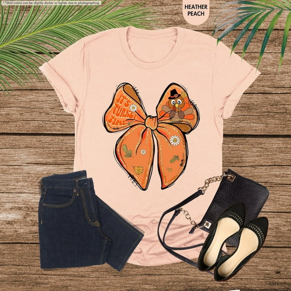 Turkey Coquette Shirt, Thanksgiving Coquette Bow Shirt, Womens Thanksgiving Shirt, Cute Thankful Shirt, Thanksgiving Dinner, Fall Mom Gift All Size S-5Xl