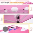 thumbnail image 4 of EAGLE PEAK 10 x 10 ft Pop Up Canopy Tent Instant Outdoor Canopy Straight Leg Shelter with Adjustable Height and Wheeled Carrying Bag(Pink Mushroom), 4 of 10