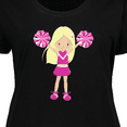 thumbnail image 4 of Inktastic Cheerleaders, Girl With Blonde Hair, Pink Uniform Women's Plus Size T-Shirt, 4 of 5