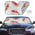 thumbnail image 3 of Lsque Koi Fish Corals,Spring Summer Car Windshield Sun Shade | Accordion Folding Style Auto Shade for Car Truck SUV Van | Blocks UV Rays Sun Visor Protector | Small, 3 of 7