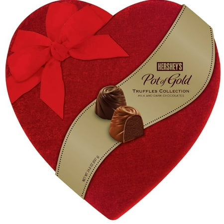 Hersheys Pot Of Gold Valentine's Velvet Truffles Box Candy, 24.6 oz