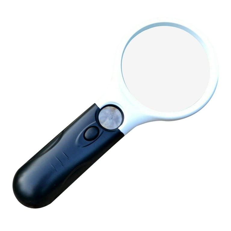 Handheld 45X 3X Magnifier Reading Magnifying Glass Jewelry Loupe With 3LED  Light