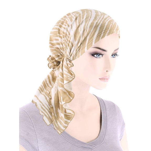 The Bella Scarf Beige Watercolor Stripe