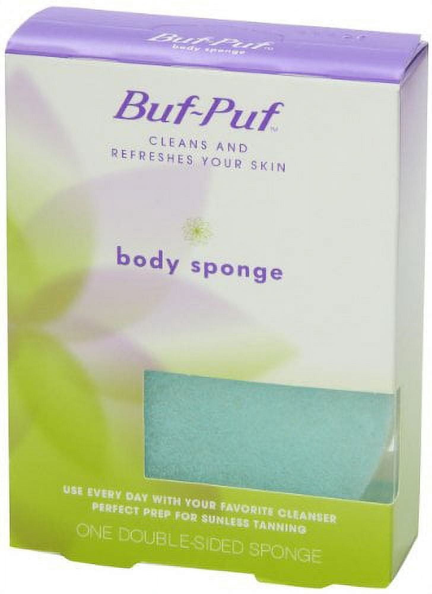 Buf-Puf Body Sponge – Peeling-Schwamm Für Glatte Haut, Weiße & Blaue Seite, 1 Stück