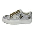 thumbnail image 3 of Women's Cuce White New Orleans Saints Crystal Team Logo Sneakers, 3 of 3