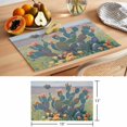 thumbnail image 6 of Green Cactus Placemats Set of 8 Tropical Plants Wildflowers Natural Scenery Place Mats Indoor Wipeable Table Mats Washable Cloth Dining Table Placemats for Kitchen Holiday Party Home Decor 13x19 Inch, 6 of 9