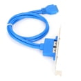 thumbnail image 1 of Expansion Bracket Host Adapter Expansion Usb 2.0 Bracket Pvc Aluminum Alloy Brass Double Usb Baffle Cable Motherboard 19 Pin To Dual Port A Female Extension Rear Panel Bracket, 1 of 8