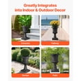 thumbnail image 6 of KFFKFF Set of 2 Black Plastic Urn Planters, 9.8 x 16.5 Inches, Classic Flower Pots for Indoor & Outdoor Use, Ideal for Weddings, Events, Home, Garden, Balcony, Patio, and Porch Decoration, 6 of 9