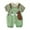 Green, variant on Hienoo Toddler Boys Casual Outfits Short Sleeve Striped T-Shirt with Overalls, Sizes 3-4T