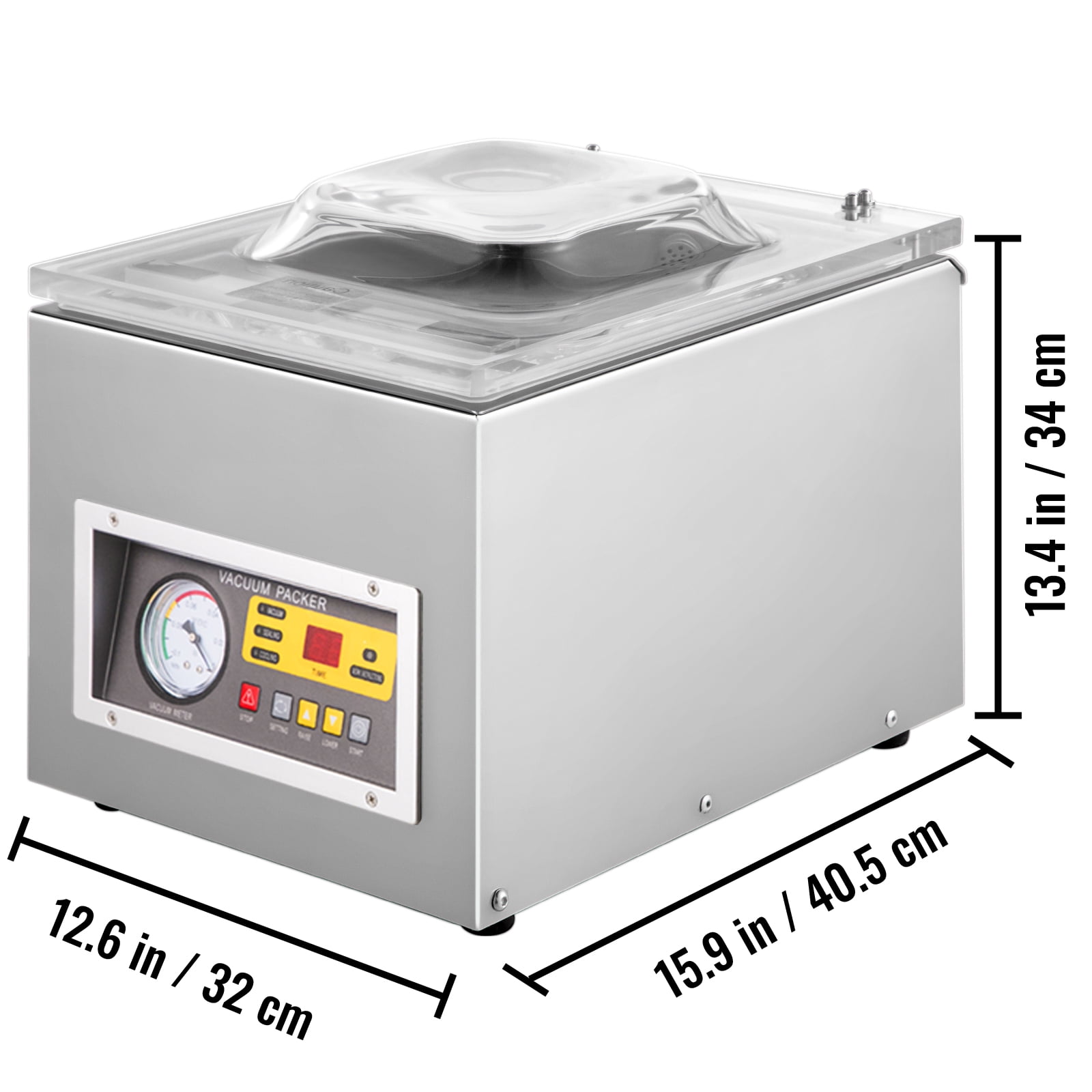 VEVOR Silver Chamber Vacuum Sealer 110-Volt Kitchen Packaging Machine 180  Watt 6.5 m³/h Pump for Meats Fruit Saver (Set of 9) TSZK6CBMH110VRX5VV1 -  The Home Depot