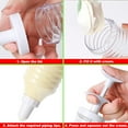 thumbnail image 5 of Pistola para decorar pasteles, kit de tuberías para glaseado de magdalenas, kit de decoración de pasteles con 8 puntas de tubería, inyector para magdalenas/juego de glaseado decorativo, blan, 5 of 5