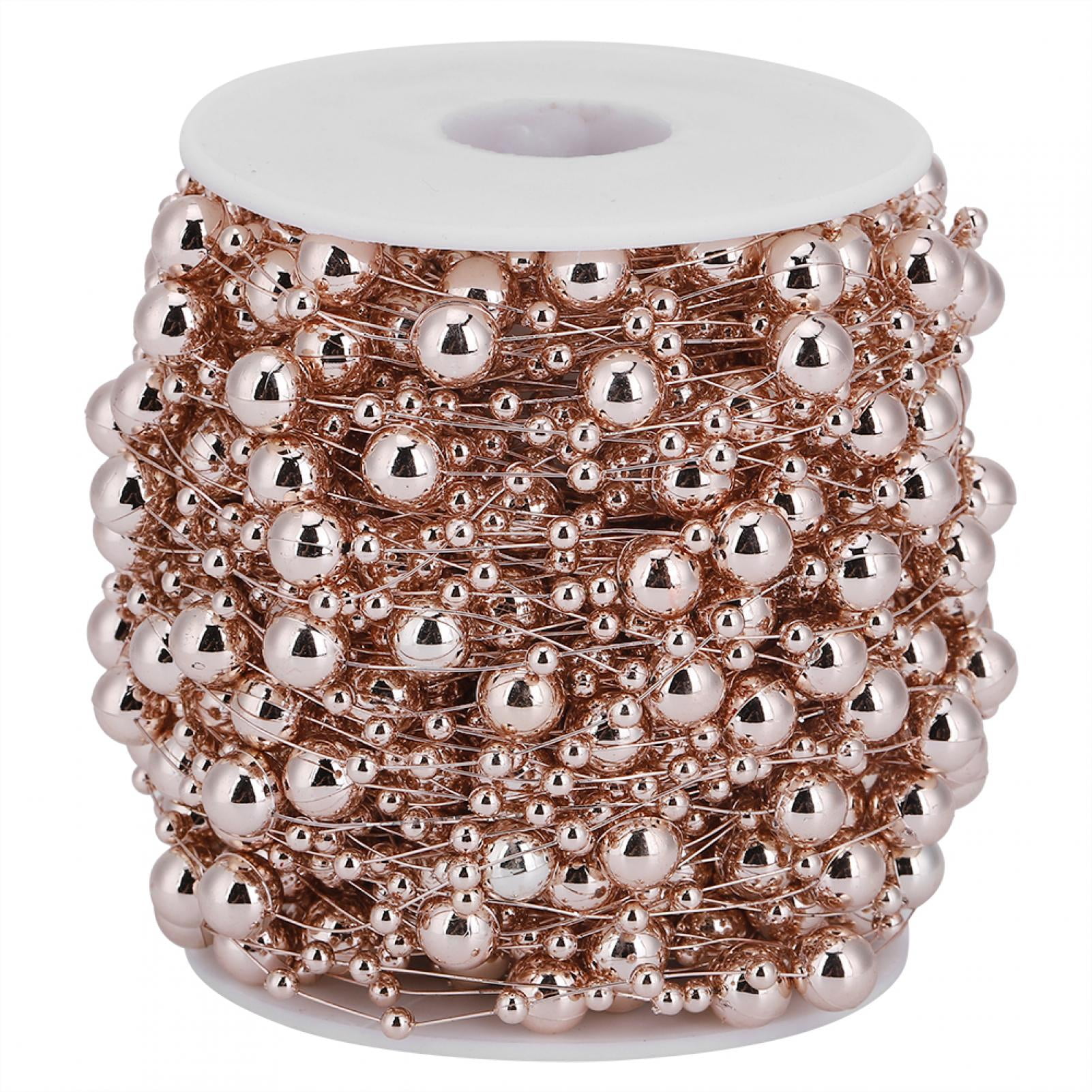 Rose Gold Pearl Beads Chain String Garland Beautiful Imitation For Christmas Valentine s Day