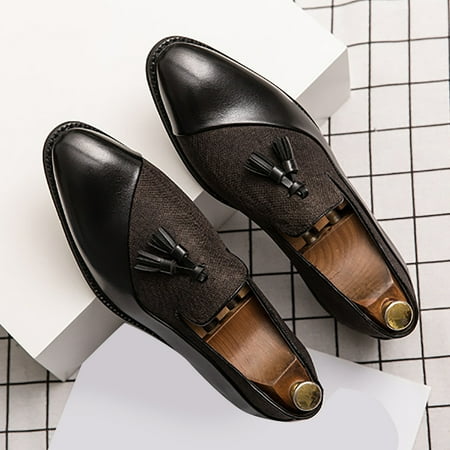 

Akiihool Men s Oxfords Casual Men s Classic Modern Formal Oxford Men s Dress Shoes Casual Dress Shoes for Men (Coffee 9)