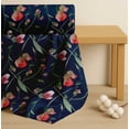 thumbnail image 4 of Soimoi Blue Cotton Poplin Fabric Leaves & Floral Watercolor Fabric Prints by Yard 56 Inch Wide, 4 of 7