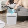 thumbnail image 3 of Automatic Trash Can, Smart Trash Can 12L Large Caliber Space Saving Hands Free 2 Modes  for Bedroom, 3 of 7
