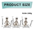 thumbnail image 3 of AKEGAMN Halloween Skeleton Decor Realistic Meditating Skeleton Statues Set Of 3 In Resin Indoor Zen Decor 【MEDITATION ACCESSORIES】The small size skeleton is perfect for zen decor, meditation decor,, 3 of 9