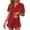Red, variant on Ekouaer Lounge Sets for Women Short Sleeve Sleepwear Button Down Pjs Loungewear Soft Nightwear