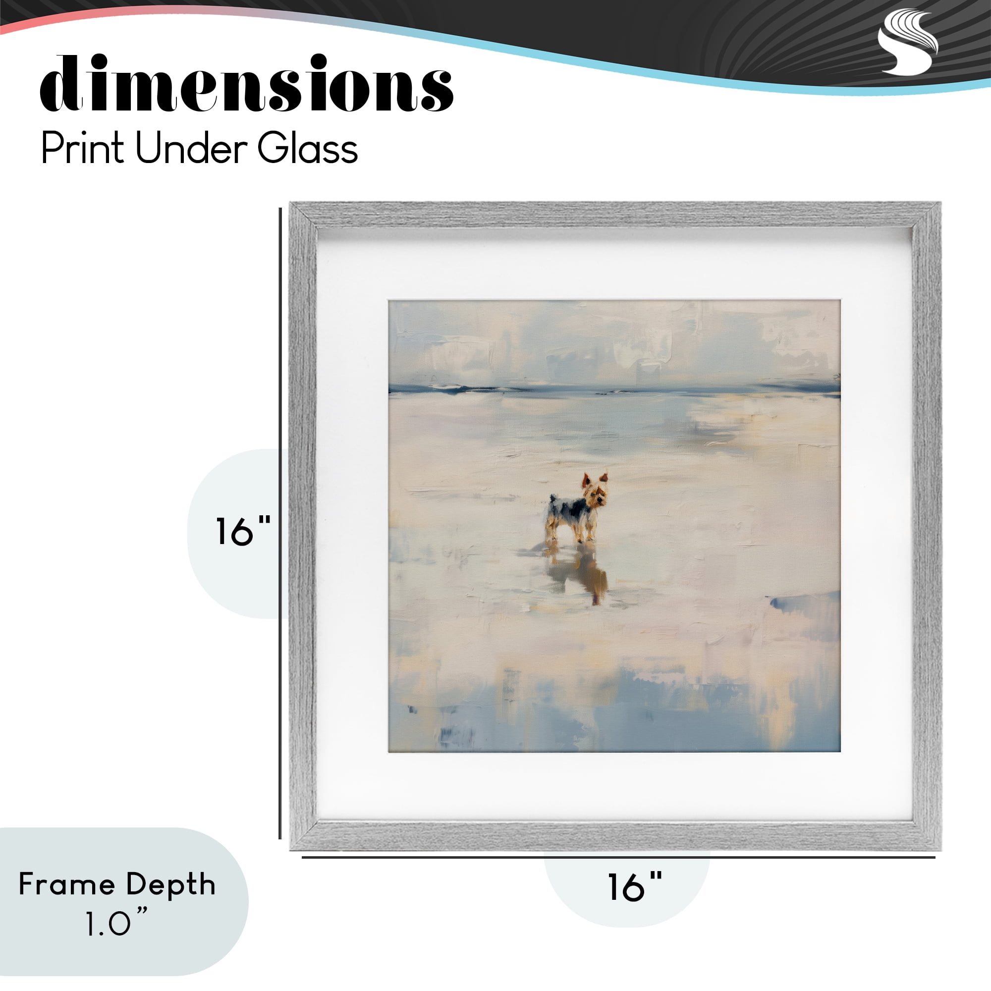 Stupell Industries Quiet Moment By The Sea Gray Framed Print Under Glass, design by Svetlana Aleynikova