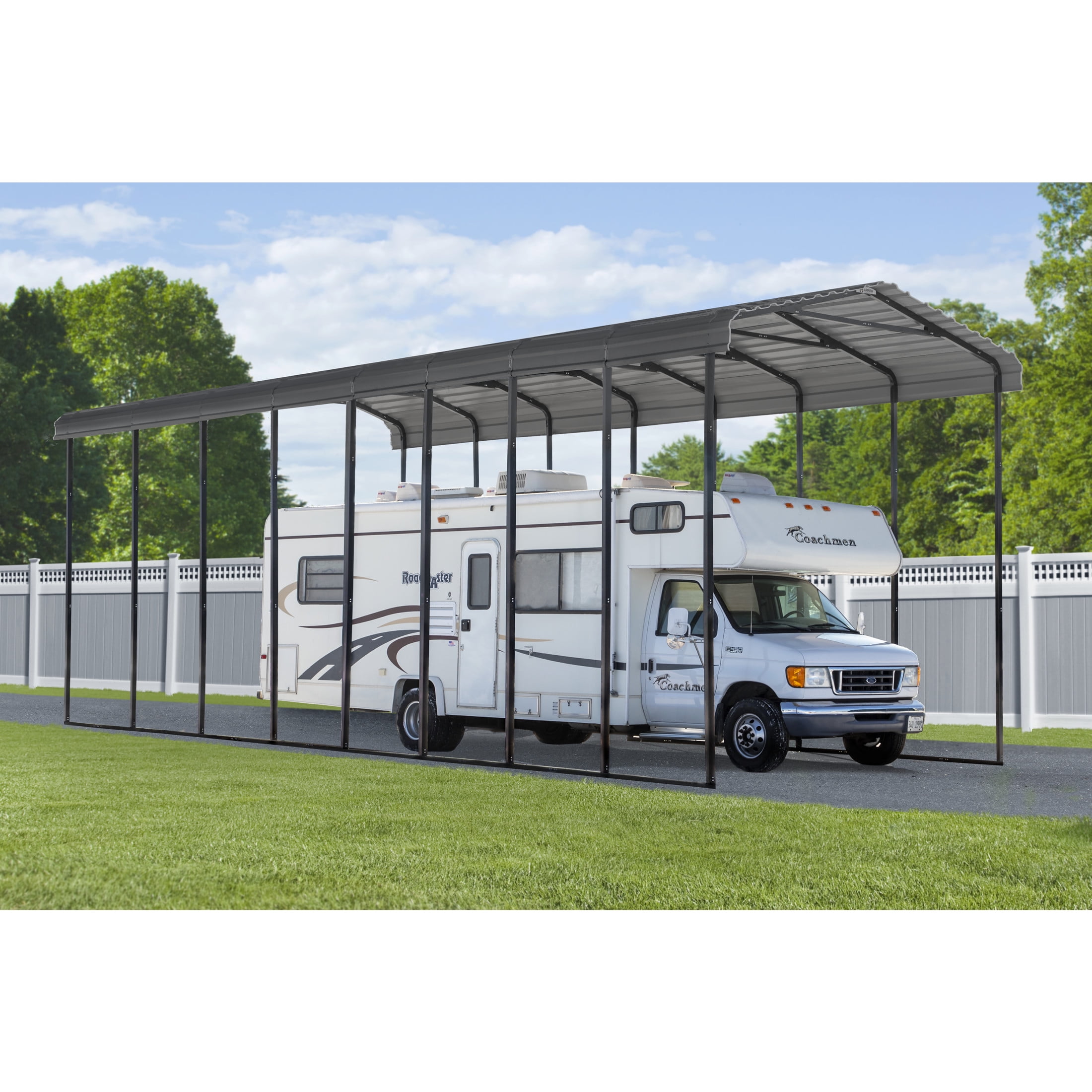 Arrow 14 x 38 x 14 ft Charcoal RV Carport