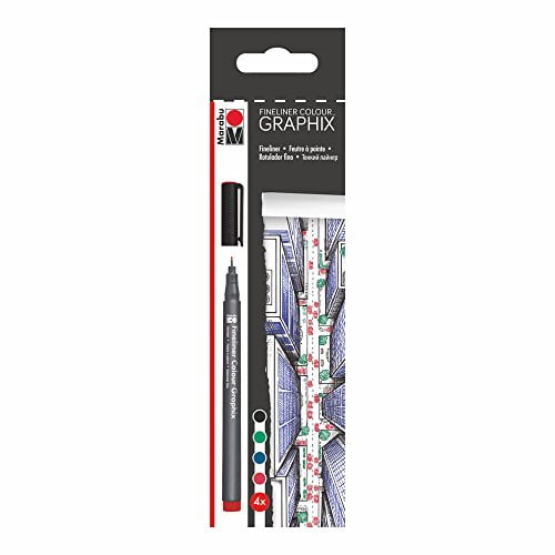 Marabu Creative Graphix Finliner Pen, Série de 4 (0146900000102)
