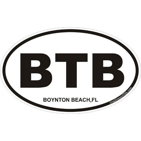 3.8 Inch Boynton Beach Florida Oval Decal