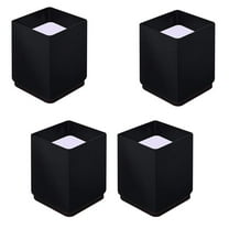 4pcs Furniture Lift Risers Carbon Steel Bed Leg,Self-Adhesive Heavy Duty Furniture Raisers,Adds Height to Sofas Cabinets,Non-Slip Lift Blocks for Table Couch Desk,Square,2CM Groove(black4x5cm)