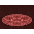 thumbnail image 1 of Ahgly Company Tapis d'Intérieur Lavables à la Machine en Briques de Transition Rouge, 4' x 6', 1 of 7