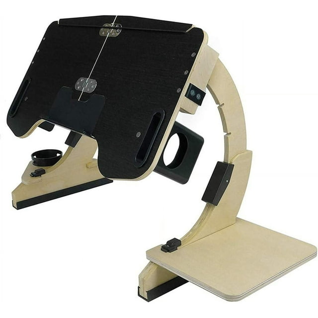 Bureau pour Ordinateur Portable pour Lit, Plateaux de Lit pour Manger et Support pour Ordinateurs Portables, Plateau d'Ordinateur Réglable pour Lit, Bureau Pliable pour Ordinateur Portable et Écrire sur Canapé, Noir