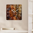 thumbnail image 4 of 14 Inch Wall Clock Battery Operated Square Clock for Office, Kitchen, Outdoor, Living Room,Lion Painting Natural, 4 of 4