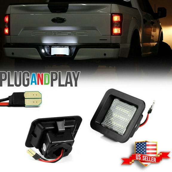GTINTHEBOX For Ford F-150 2015-2022 - 6000K White LED License Plate Light Replacement Lamps