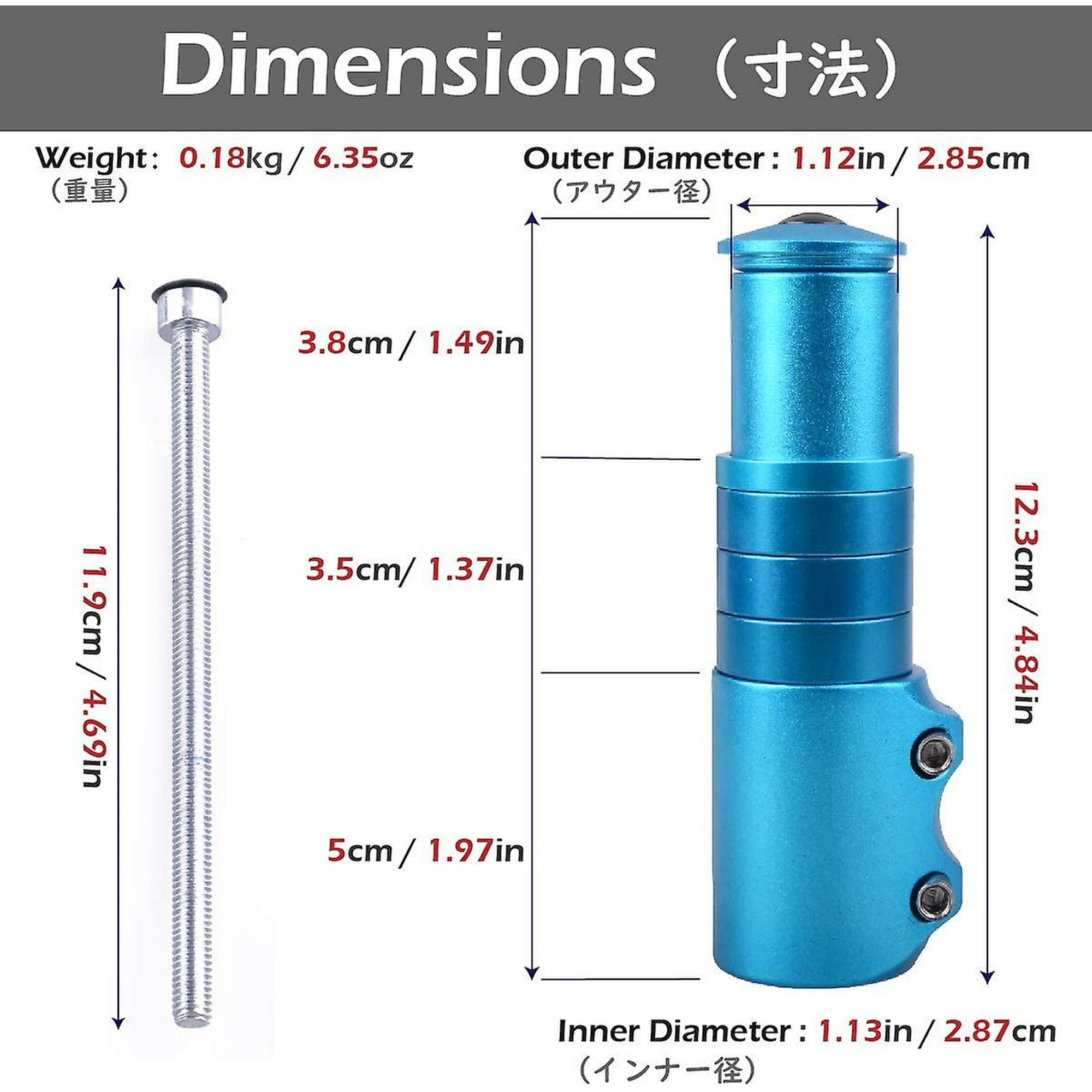 Mtb Bicycle Steerer Tube Extender Height Adapter Adjustable Ahead Stem Aluminum Bicycle Handlebar Walmart