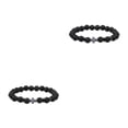 thumbnail image 2 of Guardurnaity Pulseras de cuentas de piedra redonda natural para hombre, de turquesa, joyería, brazaletes de cuerda elástica, de ojo para tipo 3 Tipo 3 2Conjunto, 2 of 6