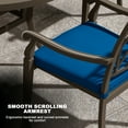 thumbnail image 2 of Mondawe Patio Dining Chairs Set of 4,Outdoor Cast Aluminum Patio Chairs Weather Resistant with Blue Thicker Cushions, 2 of 9