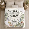 thumbnail image 5 of Botanical Wildflower Butterfly Thank You, Cozy Friendship Quote Scene, Warm Flannel Blanket for Living Room and Reading Nook, Art Lovers Friendship Gift, Artistic Home Decor, 5 of 9