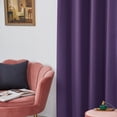 thumbnail image 3 of Deconovo Dark Purple Short Blackout Curtains for Kitchen - Grommet Thermal Insulated Room Darkening Drapes (52 x 45 inch, Dark Purple, Set of 2 Panels), 3 of 7