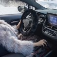 thumbnail image 6 of 2 Pcs Plush Steering Wheel Cover Set with Gear Shift Cover, 15 Inch Universal Soft Faux Fur Fluffy Auto Interior Accessories, Warm Winter Car Decor, 6 of 12