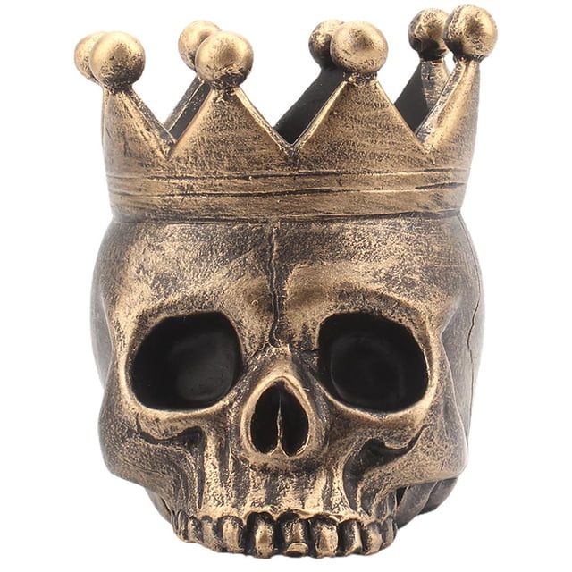 Corona Calavera Candelero Resina Calavera Candelabro Decoración Horrible Calavera Candelabro Artesanía Esqueleto Candelabro Estante Para Comedor Sala Bar Hogar Yuarrent HA027867-02