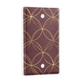 thumbnail image 2 of Yayeee Blank Wall Plate Cover 1-Gang 4.5"x2.7" Home Unused Decorative Outlet, Circular Gold Pattern, 2 of 7