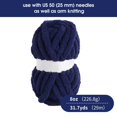 thumbnail image 2 of Chenilla gruesa para tejer a ganchillo, color azul marino, de Yarn HOMBYS, 227 g, 2 of 9